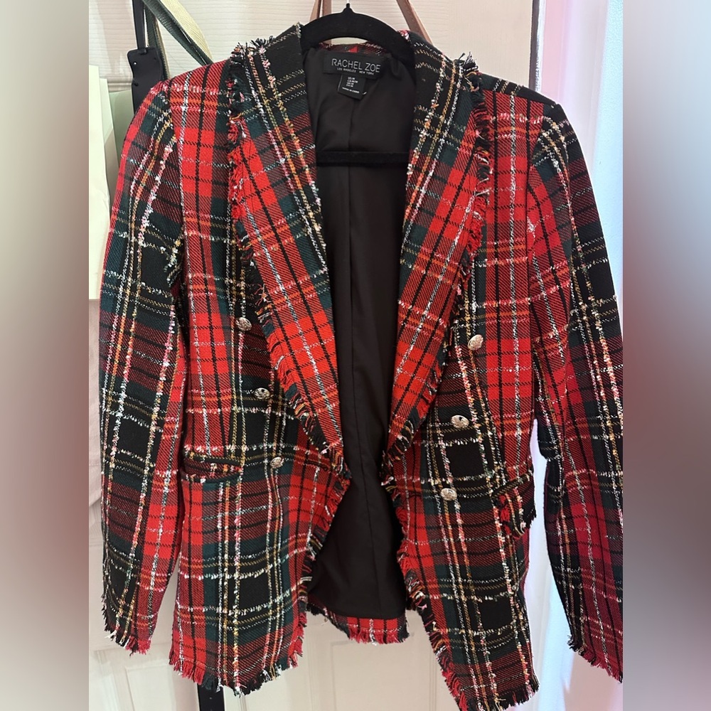 Brand New Red, Green and gold tweeb blazer